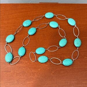 Turquoise and Silver Women's Necklace